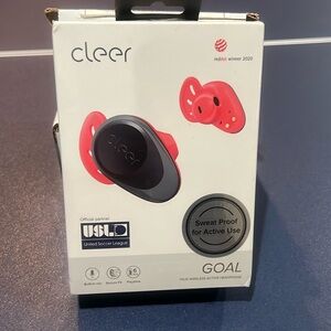 Cleer GOAL wireless earbuds. Brand new in original box. Color red/black